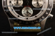 Rolex Daytona Vintage Edition Chrono Miyota OS20 Quartz Steel Case with Black Dial and Green Leather Strap