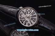 Gaga Milano Italy Asia 6497 Manual Winding PVD Case with Silver Dial and Black Strap -Black Markers