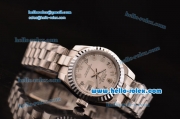 Rolex Datejust 2813 Automatic Steel Case with White Dial Numeral Markers and Stainless Steel Strap