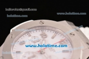 Hublot Big Bang Clone HUB4100 Automatic Steel Case with White Rubber Strap and White Dial - 1:1 Original (TW)