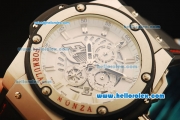 Hublot Formula 1 Monza Chronograph Miyota Quartz Movement Steel Case with White Dial and Silver Stick Markers