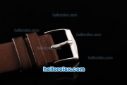 Tag Heuer Formula 1 Quartz Movement Silver Case with Diamond Bezel-Brown Dial and Brown Leather Strap-Lady Size