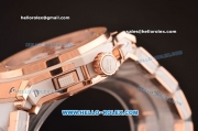 Hublot Big bang Swiss Valjoux 7750 Automatic Rose Gold Case with White Dial and Rose Gold/Ceramic Bracelet