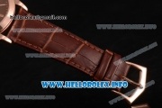 Patek Philippe Grand Complications Perpetual Calendar Miyota Quartz Rose Gold Case with Brown Dial and Rose Gold Stick Markers