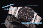Rolex GMT Master Vintage Swiss ETA 2836 Automatic Full Steel With Black Bezel and Black Dial-Yellow Punctate Markers