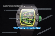 Richard Mille RM 59-01 Miyota 9015 Automatic PVD Case with Skeleton Dial Yellow Inner Bezel and Yellow Rubber Strap