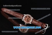 Patek Philippe Complicated Skeleton Asia Automatic Steel Case with Skeleton Dial and Brown Leather Strap (GF)