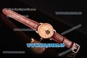 Blancpain Le Brassus Tourbillon Swiss ETA 2824 Automatic Rose Gold Case with Beige Dial and Brown Leather Strap