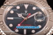 Rolex Yachtmaster I Clone Rolex 3135 Automatic Full Steel with Blue Dial and White Markers (J12)