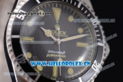 Rolex Submariner Vintage 1950's Asia 2813 Automatic Stainless Steel Case/Bracelet with Black Dial and Dot Markers