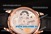 IWC Portuguese Tourbillon Hand-Wound F.A. Jones Swiss Tourbillon Manual Winding Rose Gold Case with Black Dial and Arabic Numeral Markers - 1:1 Original