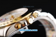 Rolex Daytona II Automatic Movement Two Tone with Stick Markers and White Dial