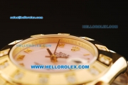 Rolex Datejust Automatic Movement Full Gold with Pink Dial and Roman Numerals-ETA Coating Case