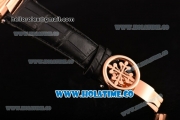 Patek Philippe Nautilus Asia Automatic Rose Gold Case with Black Dial and White Sitck Markers