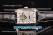 Patek Philippe Gondolo Asia Automatic Steel Case with White Dial Black Leather Strap and Stick Markers