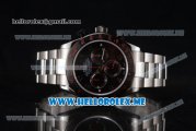 Rolex Daytona Clone Rolex 4130 Automatic Stainless Steel Case/Bracelet with Black Dial and Arabic Numeral Markers (BP)