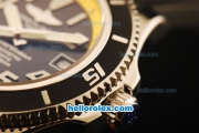 Breitling SuperOcean Swiss ETA 2836 Automatic Steel Case with Yellow Dial and Black Rubber Strap