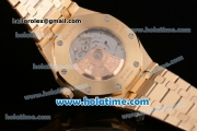 Audemars Piguet Royal Oak Swiss ETA 2824 Automatic Full Yellow Gold with Gold Sitck Markers and Grey Dial - 1:1 Original (BP)