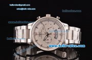 IWC Portuguese Chronograph Japanese Miyota OS20 Quartz Stainless Steel Case with Stainless Steel Strap and White Dial Silver Markers