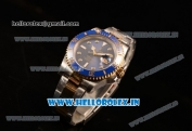 Rolex Submariner Swiss ETA 2836 Automatic Two Tone Case/Bracelet with Blue Dial Diamonds (BP)