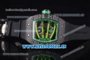 Richard Mille RM 59-01 Miyota 9015 Automatic PVD Case with Skeleton Dial Dot/Arabic Numeral Markers and Black Rubber Strap