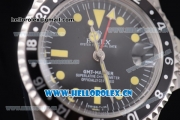 Rolex GMT-Master Asia 2813 Automatic Steel Case with Black Dial Dot Markers and Army Green Nylon Strap