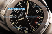 Patek Philippe Aquanaut Swiss ETA 2824 Automatic Movement Full Steel with Black Dial and White Arabic Numerals