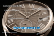 Cartier Drive de Cartier Asia Automatic Steel Case with Grey Dial and Black Leather Strap (AAAF)