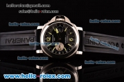 Panerai Luminor GMT PAM00088 Swiss Valjoux 7750-SHG-MD Black Dial with Green Stick/Numeral Markers and Black Rubber Strap - 1:1 Original