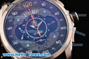 Tag Heuer SLR Chrono Miyota OS20 Quartz Steel Case with Black Dial Black Rubber Strap and Arabic Numeral Markers