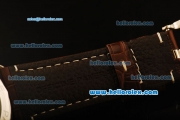 Panerai Radiomir Swiss ETA 6497 Manual Winding Steel Case with Black Dial and Brown Leather Strap-1:1 Original