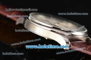 IWC Portuguese Tourbillon Schaffhausen Asia 6497 Manual Winding Steel Case with Silver Dial and Arabic Numeral Markers