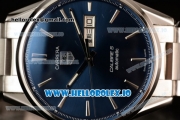 Tag Heuer Carrera Calibre 5 Swiss ETA 2824 Automatic Steel Case Blue Dial With Stick Markers Steel Bracelet