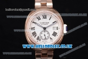 Cartier Cle de Cartier Asia ST16 Automatic Rose Gold Case with White Dial Two Tone Bracelet and Diamonds Bezel