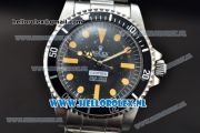 Rolex Submariner Comex Asia 2813 Automatic Steel Case with Black Dial Orange Dots Markers and Steel Bracelet