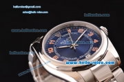 Rolex Air-King Oyster Perpetual Automatic with Blue Dial and Red Number Marking-2007 Model