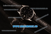 Tag Heuer Carrera Calibre 5 wiss ETA 2824 Automatic Steel Case with Black Dial Stick Markers and Black Leather Strap