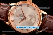 Omega De Ville Co-Axial Asia Automatic Rose Gold Case with White Dial and Roman Numeral Markers