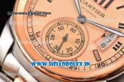 Cartier Calibre De Swiss ETA 2824 Automatic Two Tone Case/Bracelet with Rose Gold Dial and Roman Numeral Markers