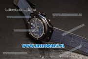 Hublot Classic Fusion Chronograph 7750 Auto PVD Case with Blue Dial and Blue Leather Strap