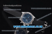 Breitling Avenger Seawolf Chrono Miyota OS10 Quartz Steel Case with Blue Dial Black Nylon Strap and Arabic Number Markers