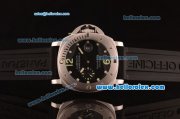 Panerai Luminor Submersible Pam 199 Upgraded Regatta Chronograph Automatic with Black Dial and White Bezel