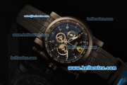 Ferrari Chronograph Quartz Movement 7750 Coating Case with Black Dial and Black Rubber Strap