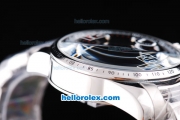 Chopard Gran Turismo GT XL Chronograph Quartz Movement with Black Dial and Silver Case-SSband