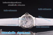 Cartier Ballon bleu de Swiss Quartz Steel Case with White MOP Dial and White Leather Strap Cartier Ballon bleu de Swiss Quartz Steel Case with White MOP Dial and White Leather Strap