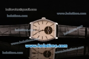 Vacheron Constantin Malte Swiss ST Tourbillon Steel Case with Black Alligator Strap Diamond Bezel and Beige Dial (FT)