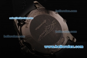 Chopard Classic Racing Chronograph Miyota Quartz Movement PVD Case with White Dial and Black Rubber Strap