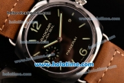 Panerai PAM388 Radiomir Black Seal 3 Days Clone P.9000 Automatic Steel Case with Brown Leahter Strap and Black Dial - 1:1 Original(Z)