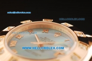 Rolex Datejust Swiss ETA 2836 Automatic Movement Full Rose Gold with Blue MOP Dial and Roman Numerals