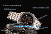 Omega Seamaster Diver 300M Chrono Miyota OS20 Quartz Full Steel with Black Dial and White Markers